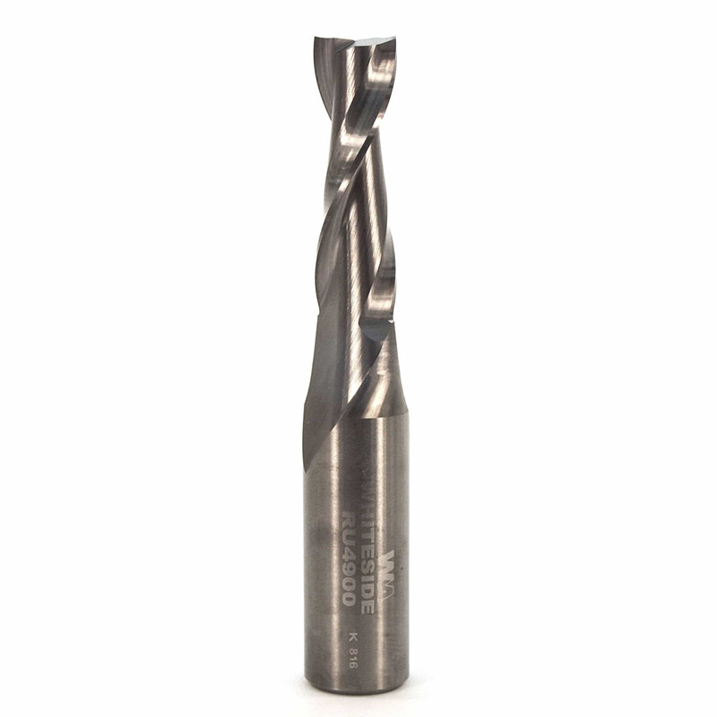 Upcut Spiral Router Bit - 1/2" SH - Flutes:Double Flute - Diameter:3/8" - Cutting Length:1-1/4"